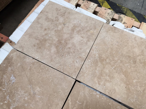 Walnut 12" X 12" Tile - (Cross-cut) Filled & Honed